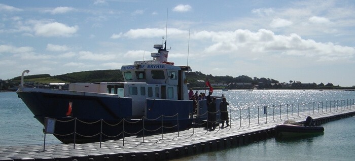 Airfloat Modular Pontoon System in use - Isles of Scilly