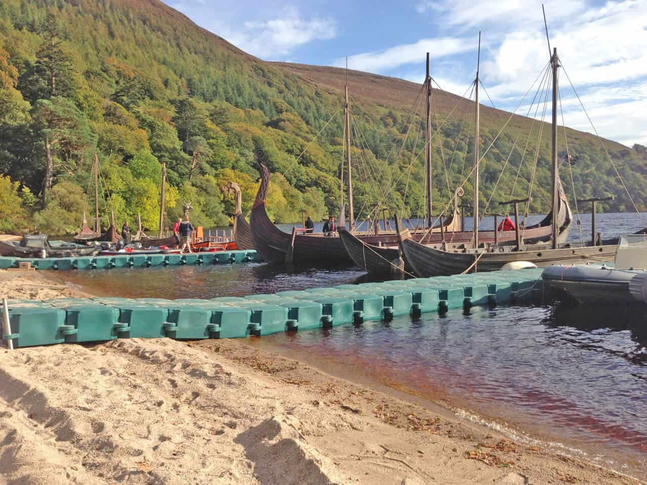 Airfloat Modular Pontoon System in use on set of The Vikings - 6